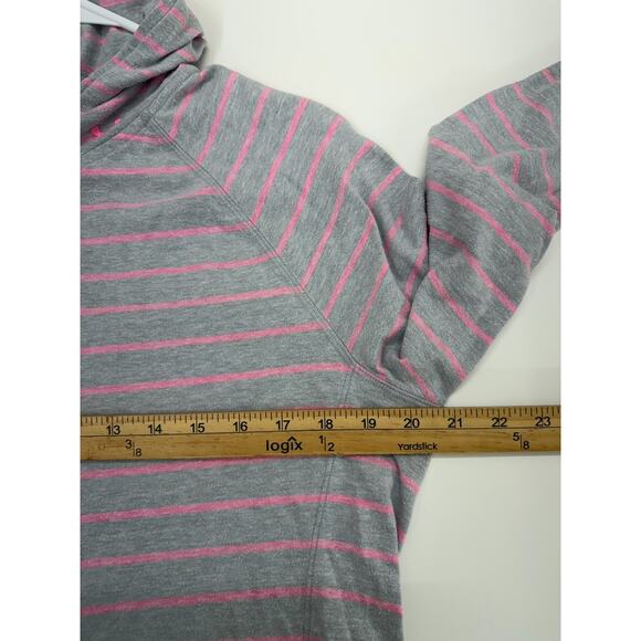 Under Armour Womens Jacket Size XL Gray Pink Strip Zip Up Hooded Semi-Fitted - Picture 8 of 11